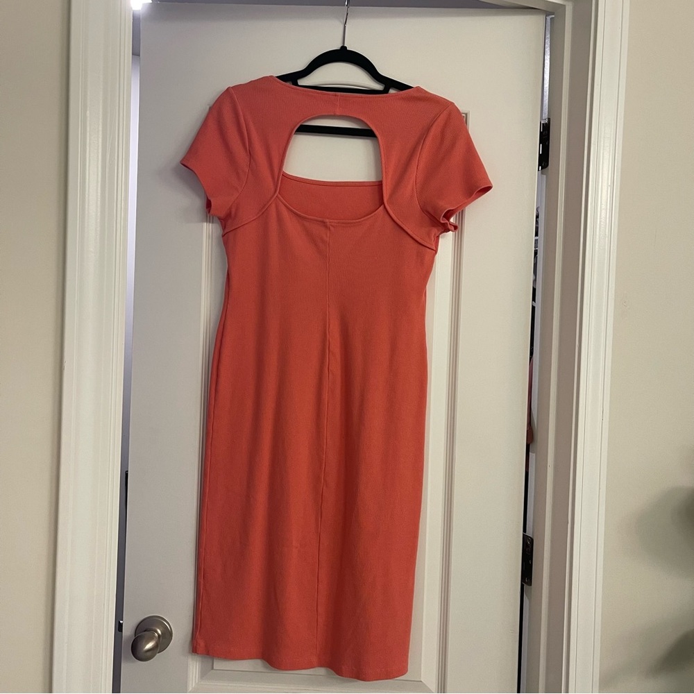 Coral Midi Dress